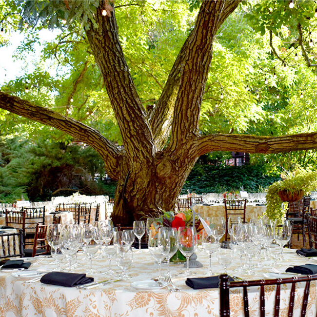 outdoor wedding reception