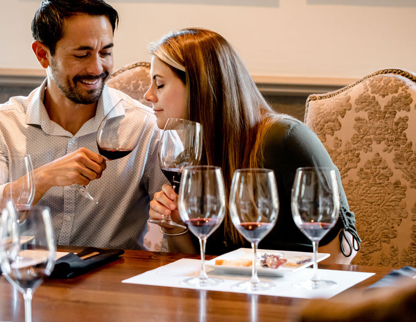 people tasting at beringer vineyards