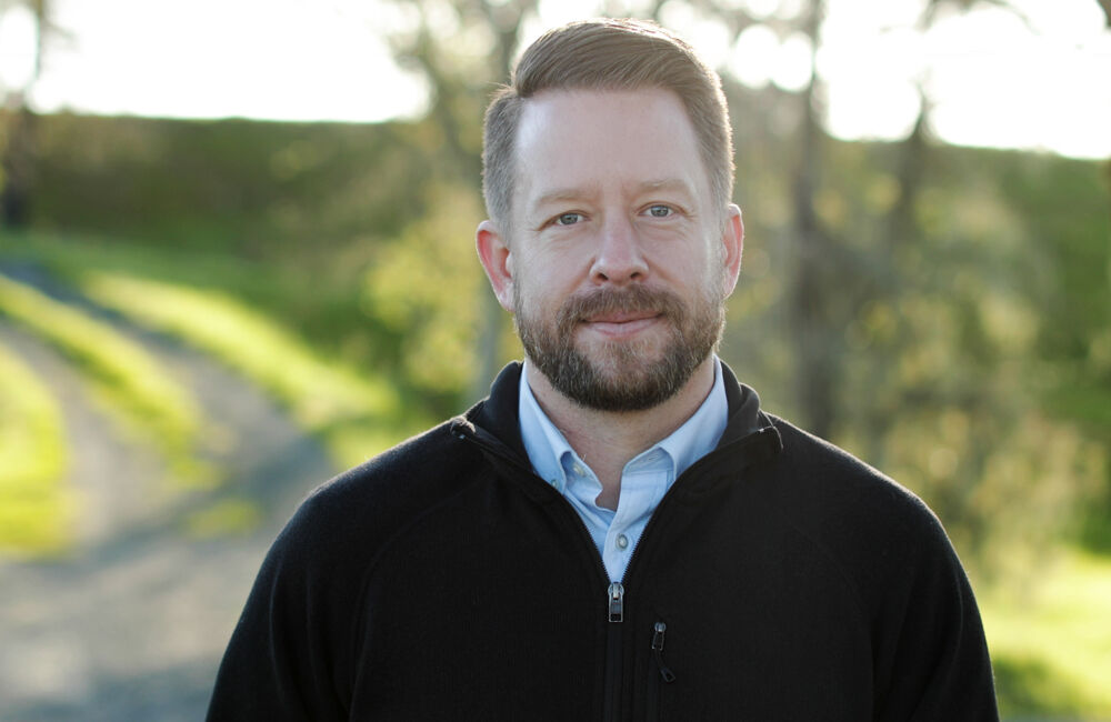 Mark Beringer in Vineyard