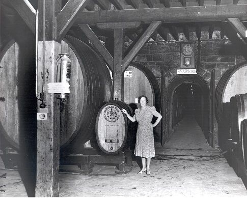 Historical Photograph of Beringer Cellar