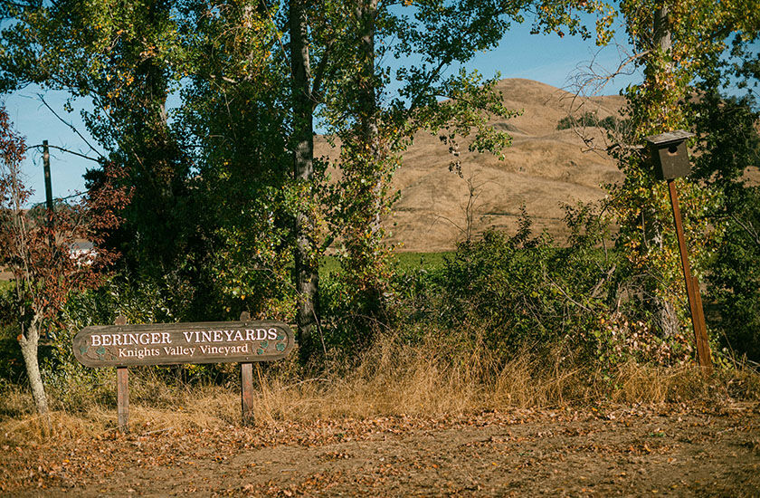 Beringer Knights Valley Sign