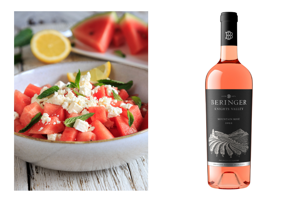 feta cheese and mountain rose