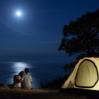 couple camping