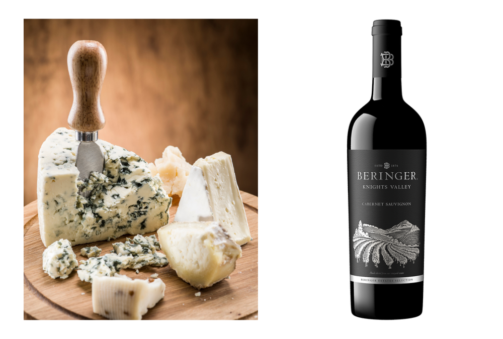 blue cheese and knights valley cabernet
