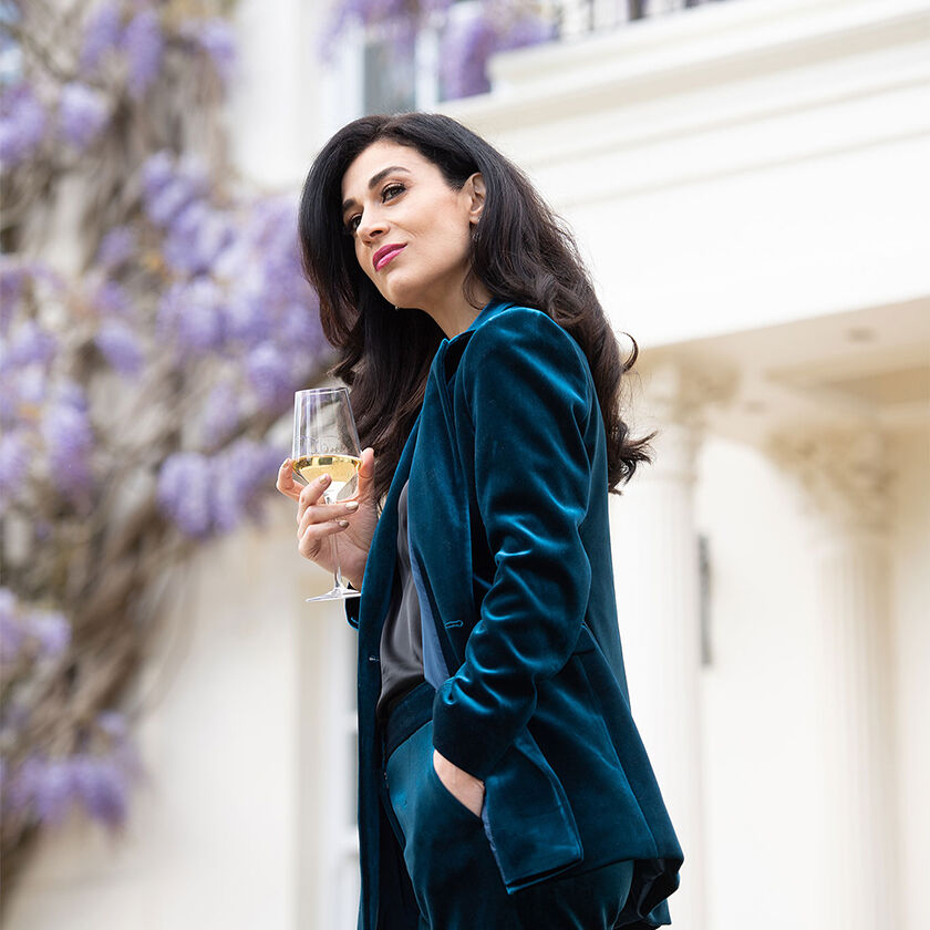 Woman Enjoying Beringer Private Reserve Chardonnay