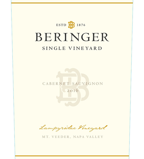 2016 Beringer Lampyridae Vineyard Mount Veeder Cabernet Sauvignon Front Label