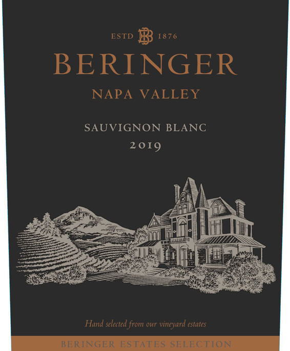 2019 Beringer Winery Exclusive Napa Valley Sauvignon Blanc Front Label