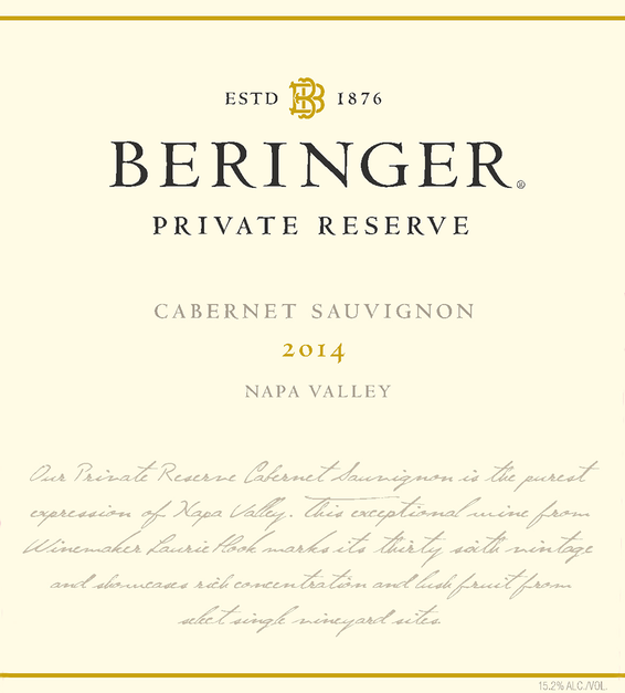2014 Beringer Private Reserve Napa Valley Cabernet Sauvignon